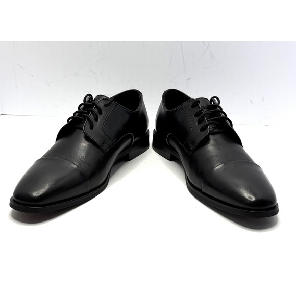 Alfani Men\'s Jovann Genuine Leather Lace Up Dress Shoes Black Size 7.5M NWT/BOX